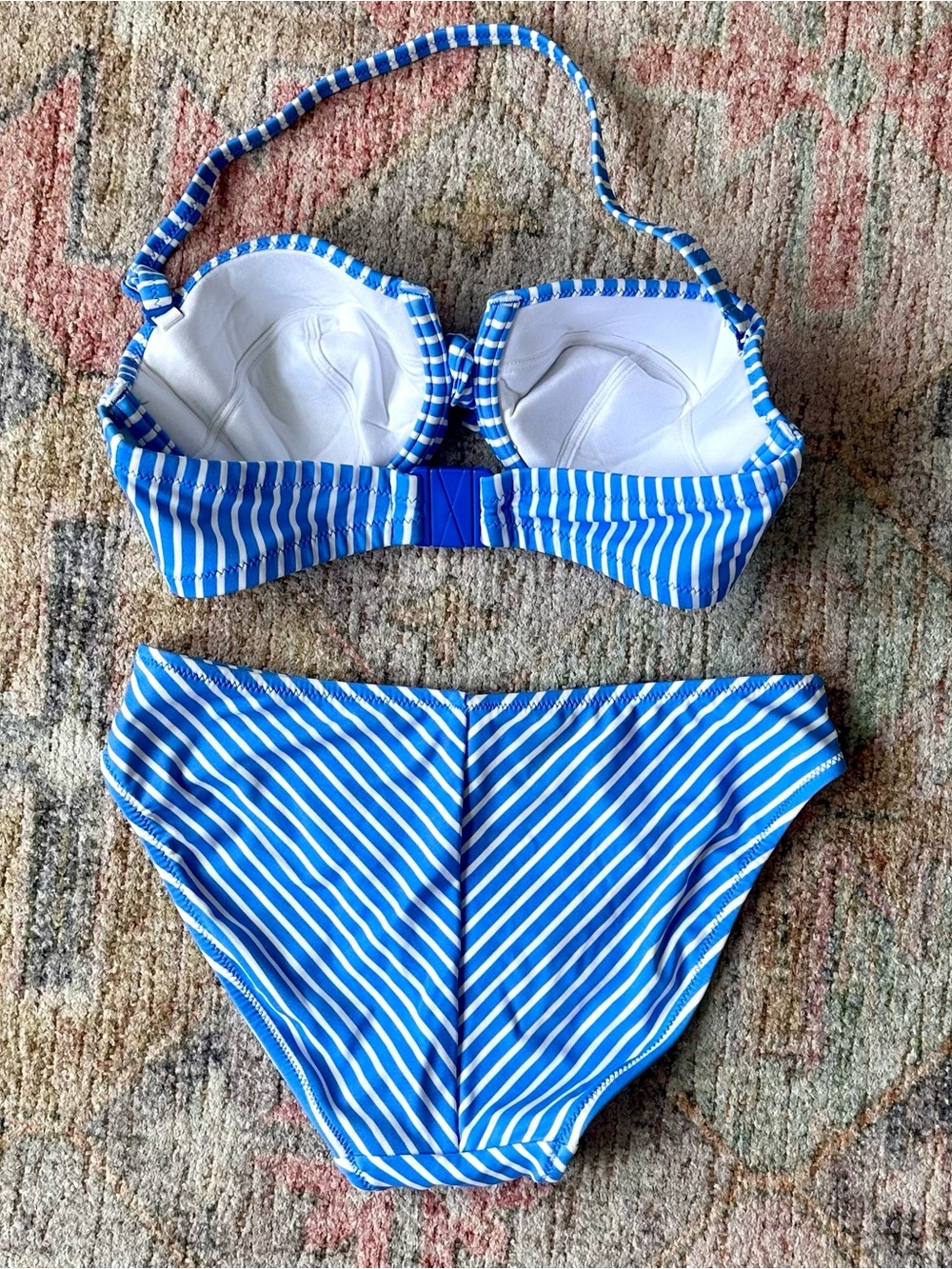 Freya Blue and White Striped Bikini Set - Picture 2 of 5